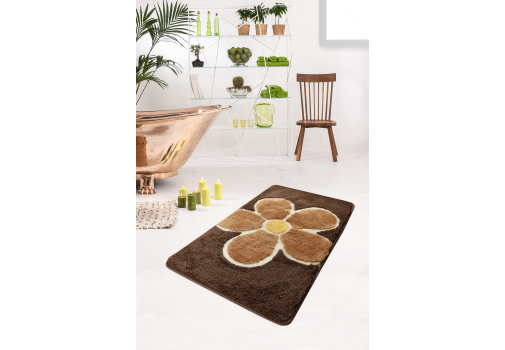 

Коврик для ванной Chilai Home Flower Kahve 60x100
