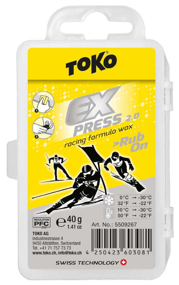 

Твердый воск для лыж и сноубордов Toko, Express Racing Rub On 40g