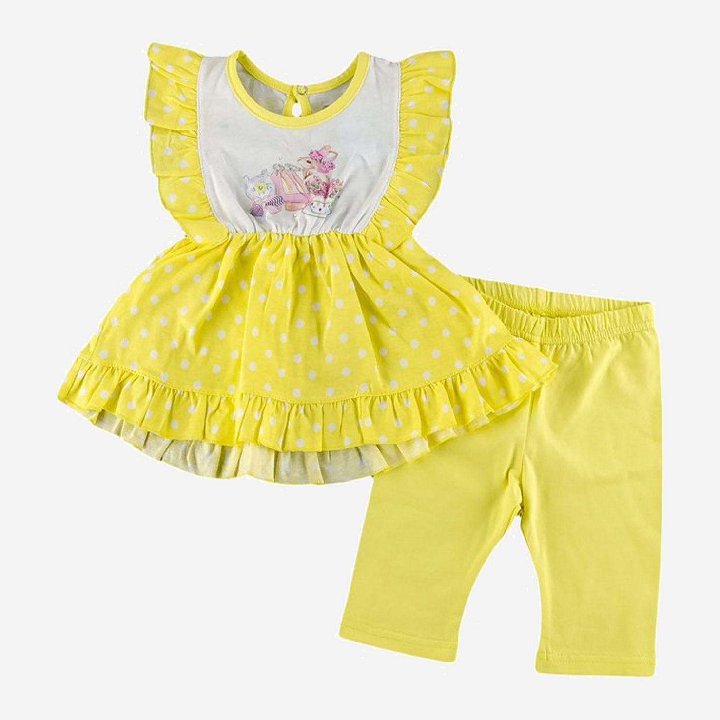 

Костюм (туника + лосины) ЛяЛя 15ТК019 (2-375) 74 см Желтый