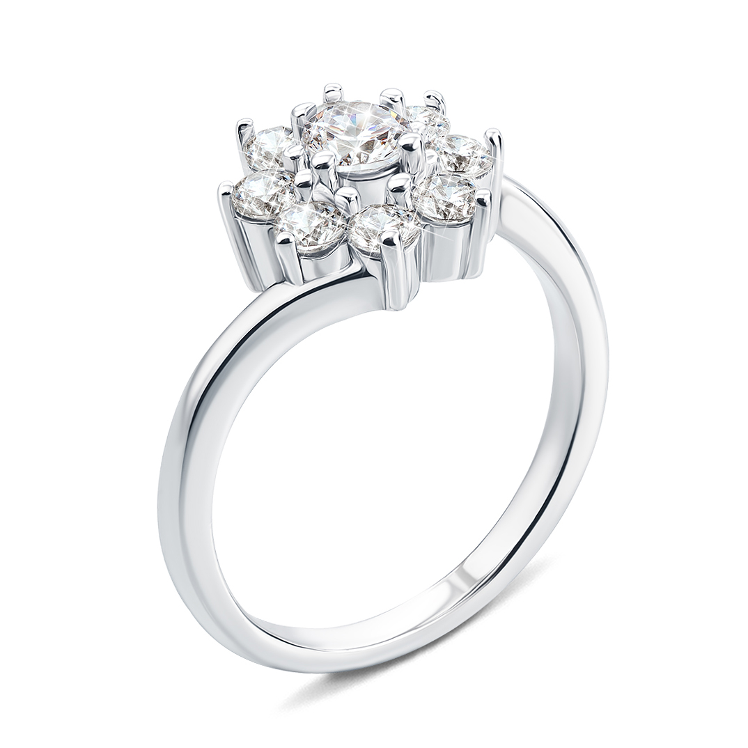 

Серебряное кольцо с фианитами 000135855 000135855 16.5 размера