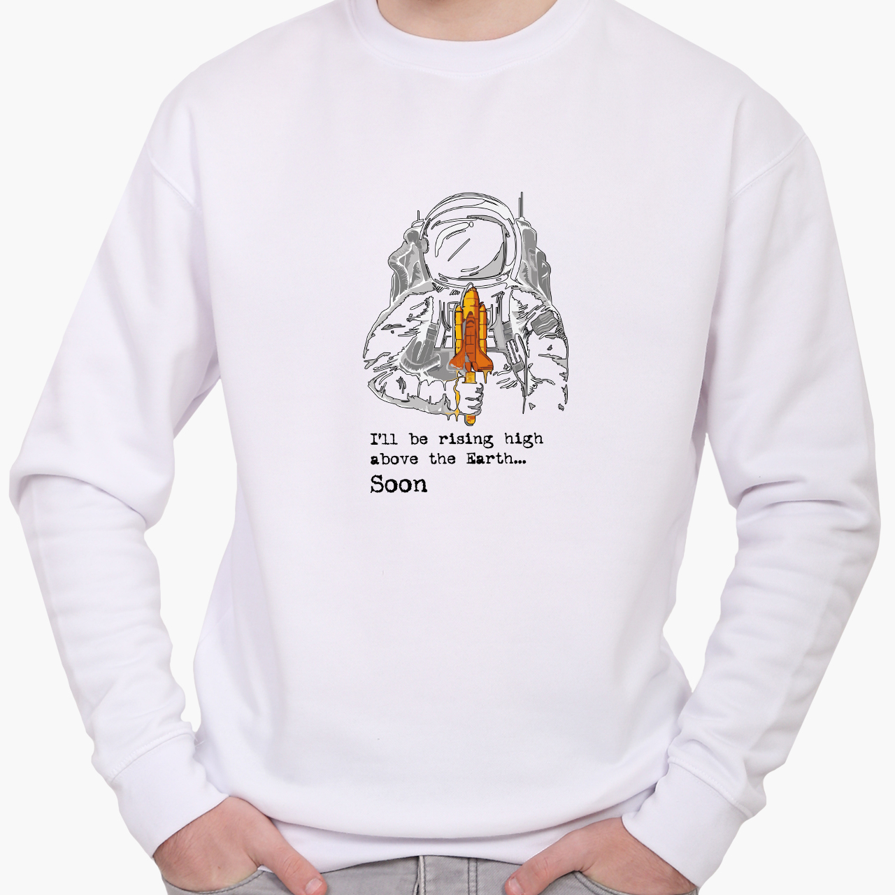

Свитшот мужской Космонавт c ракетой (Astronaut with a rocket) (8771-2026) Белый, Свитшот мужской Космонавт c ракетой (Astronaut with a rocket) (8771-2026) Белый XS