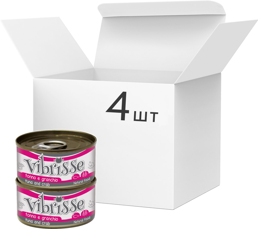 

Конcерва для котов Croci SPA VIBRISSE тунец/краб, 70 г (АКЦIЯ 3+1)
