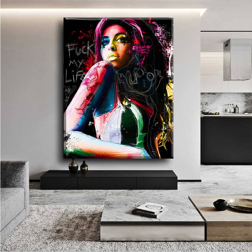 

Картина на холсте Личности Amy Winehouse 90х120 см.