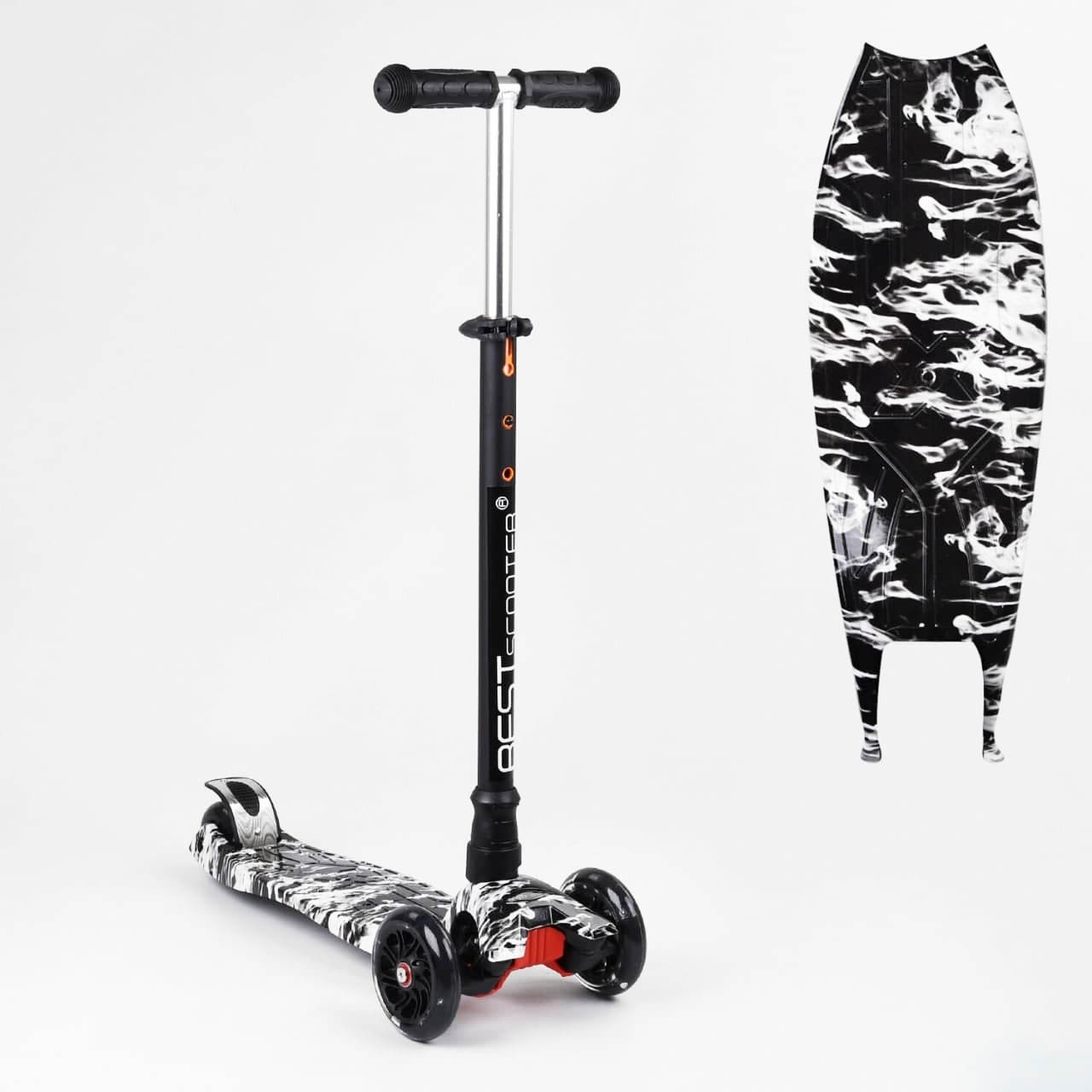 

Детский самокат Best Scooter черно белый цвет