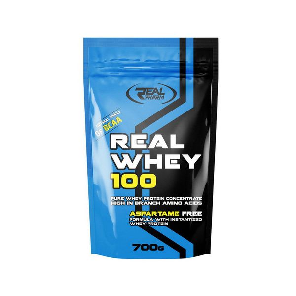 

Сывороточный протеин концентрат Real Pharm Real Whey 100 700 грамм Белый шоколад-земляника