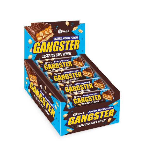 

Фитнес батончики Vale Gangster 20x50 г Caramel-Nougat-Peanut