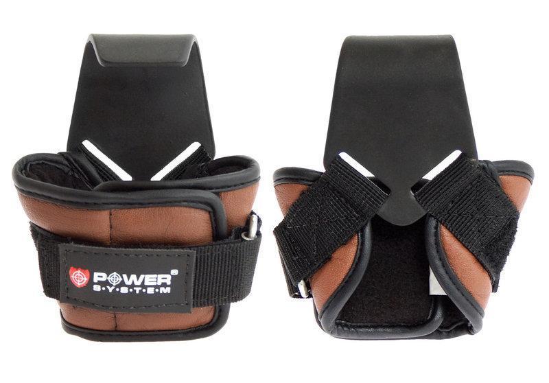 

Крюки для тяги на запястья Power System Hooks PS-3300 коричневый L