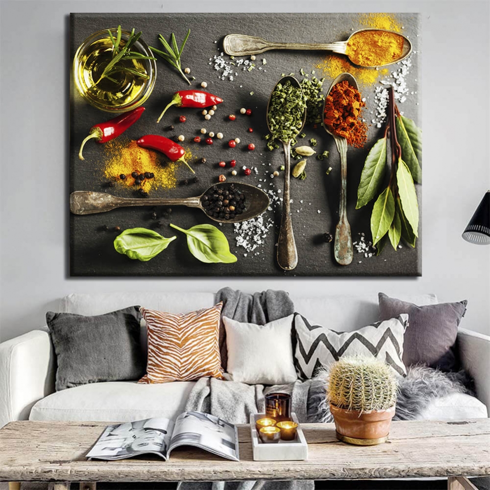 

Картина на холсте Для кухни Spices&Seasonings 75х100 см.