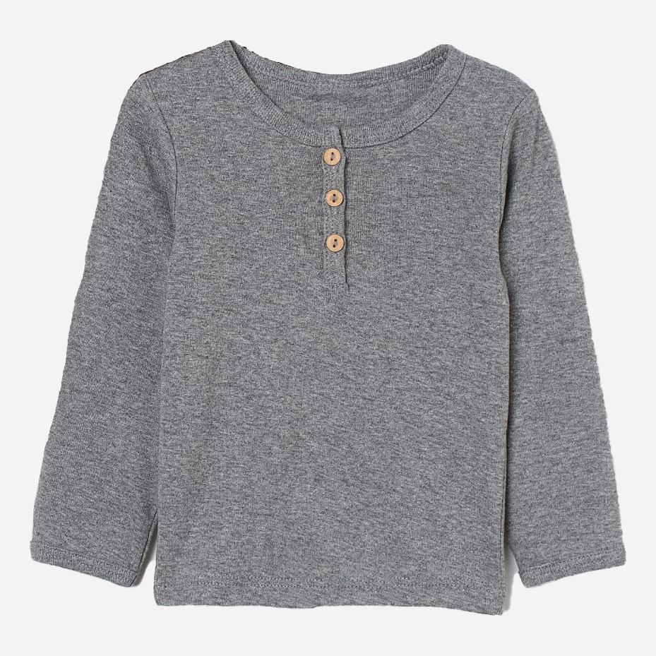

Футболка с длинным рукавом H&M 12-0859926-015 98 см Серая (СА2000001901830)