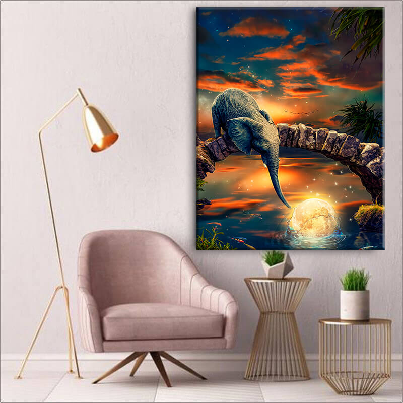 

Картина на холсте Животные Baby Elephant 75х100 см.