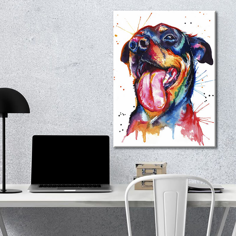 

Картина на холсте Животные Watercolor Rottweiler 50х65 см.
