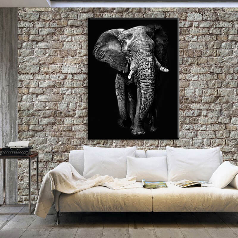 

Картина на холсте Животные Black Elephant 75х100 см.