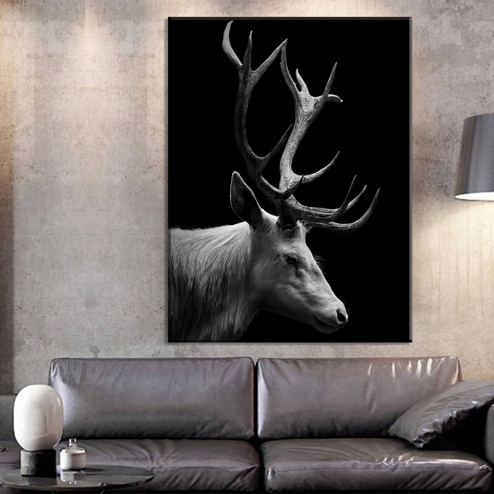 

Картина на холсте Животные Black Deer 75х100 см.