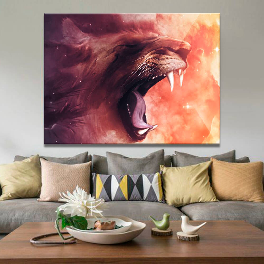 

Картина на холсте Животные Lion King 50х65 см.