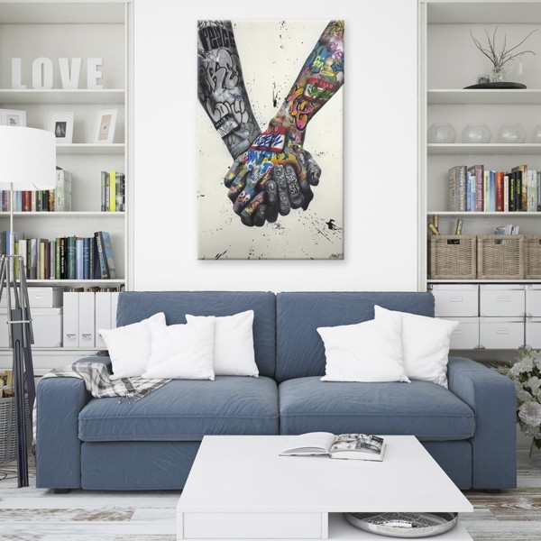 

Картина на холсте Урбан Арт Graffiti Hands Art 90х120 см.