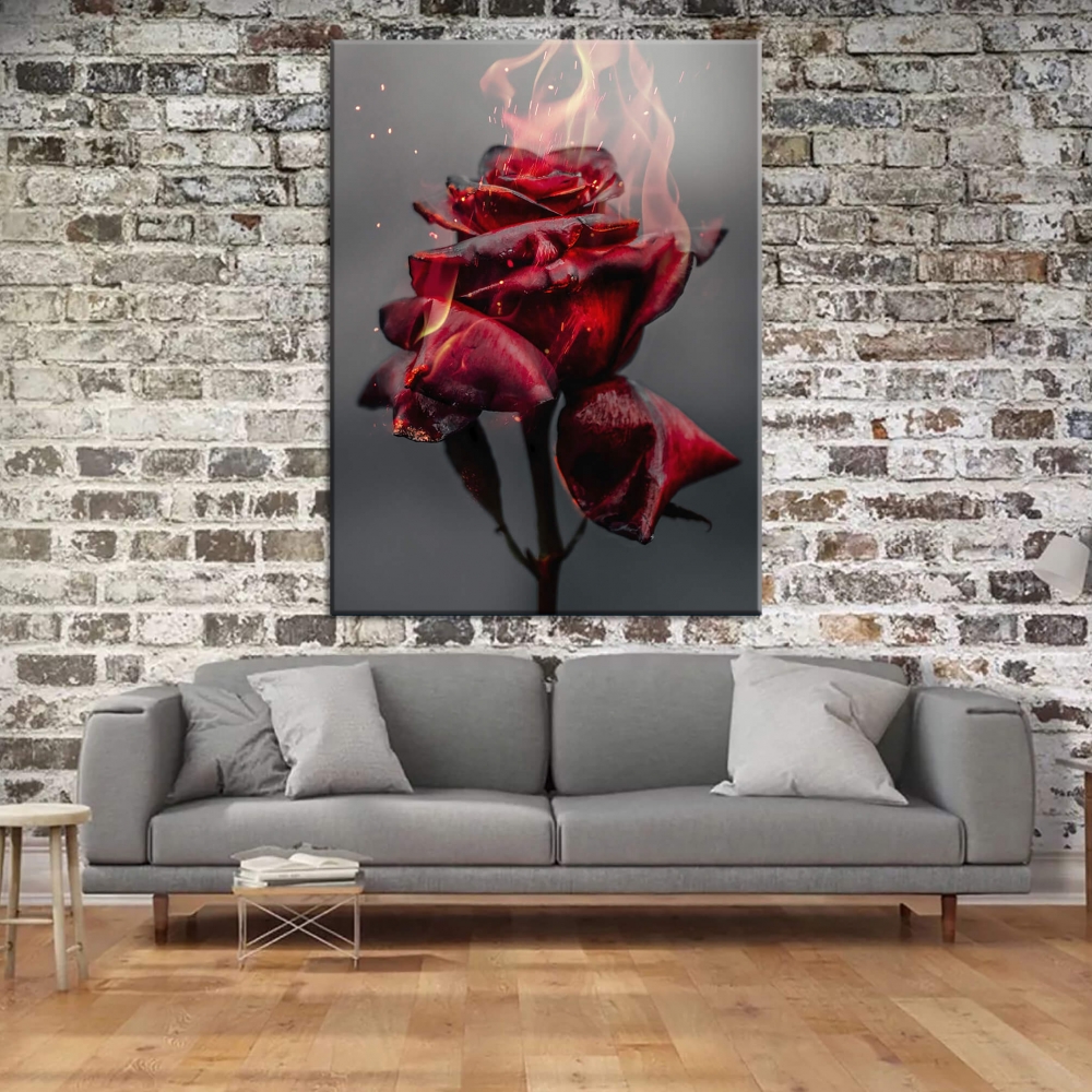 

Картина на холсте Для дома Fire Rose 90х120 см.
