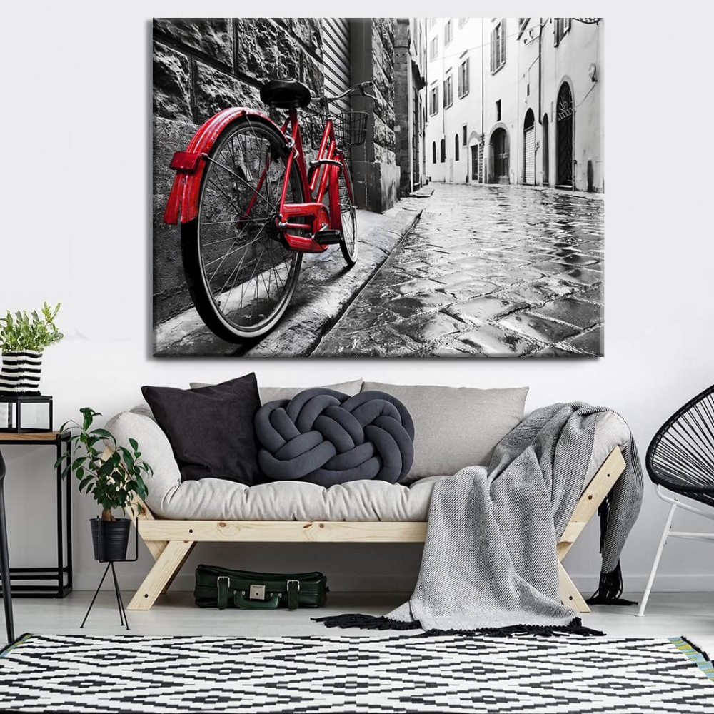 

Картина на холсте Для дома Bicycle Red 50х65 см.