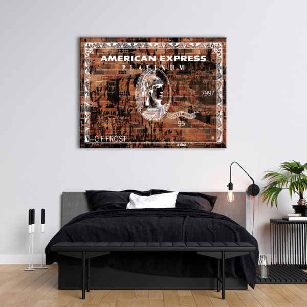 

Картина на холсте Деньги Grunge American Express 90х120 см.