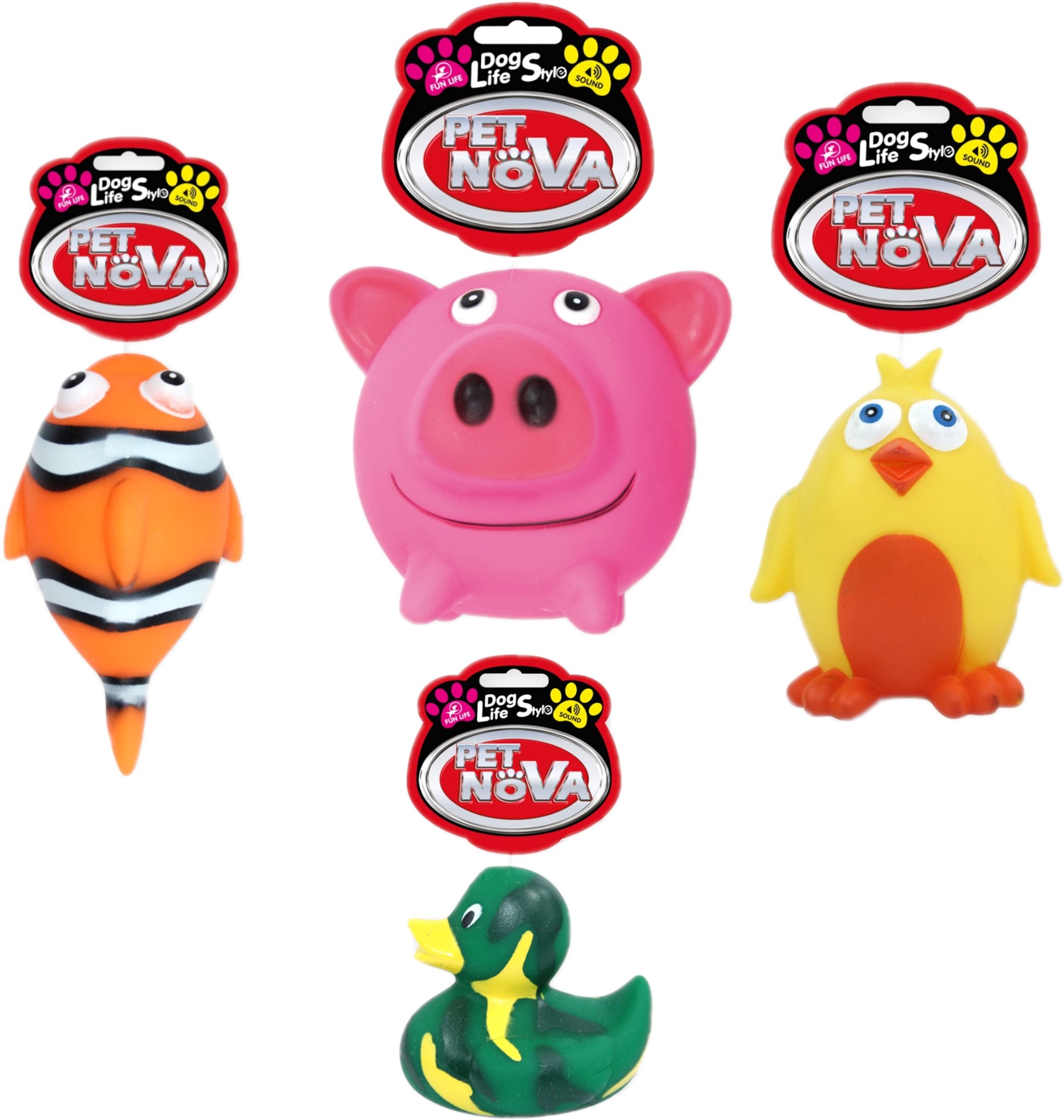 

Набор игрушек для собак Pet Nova Виниловые зверята (VIN-ANIVIN)