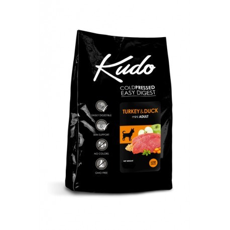 

Сухой корм KUDO ADULT MINI TURKEY & DUCK для взрослых собак мелких пород с индейкой и уткой 12 кг