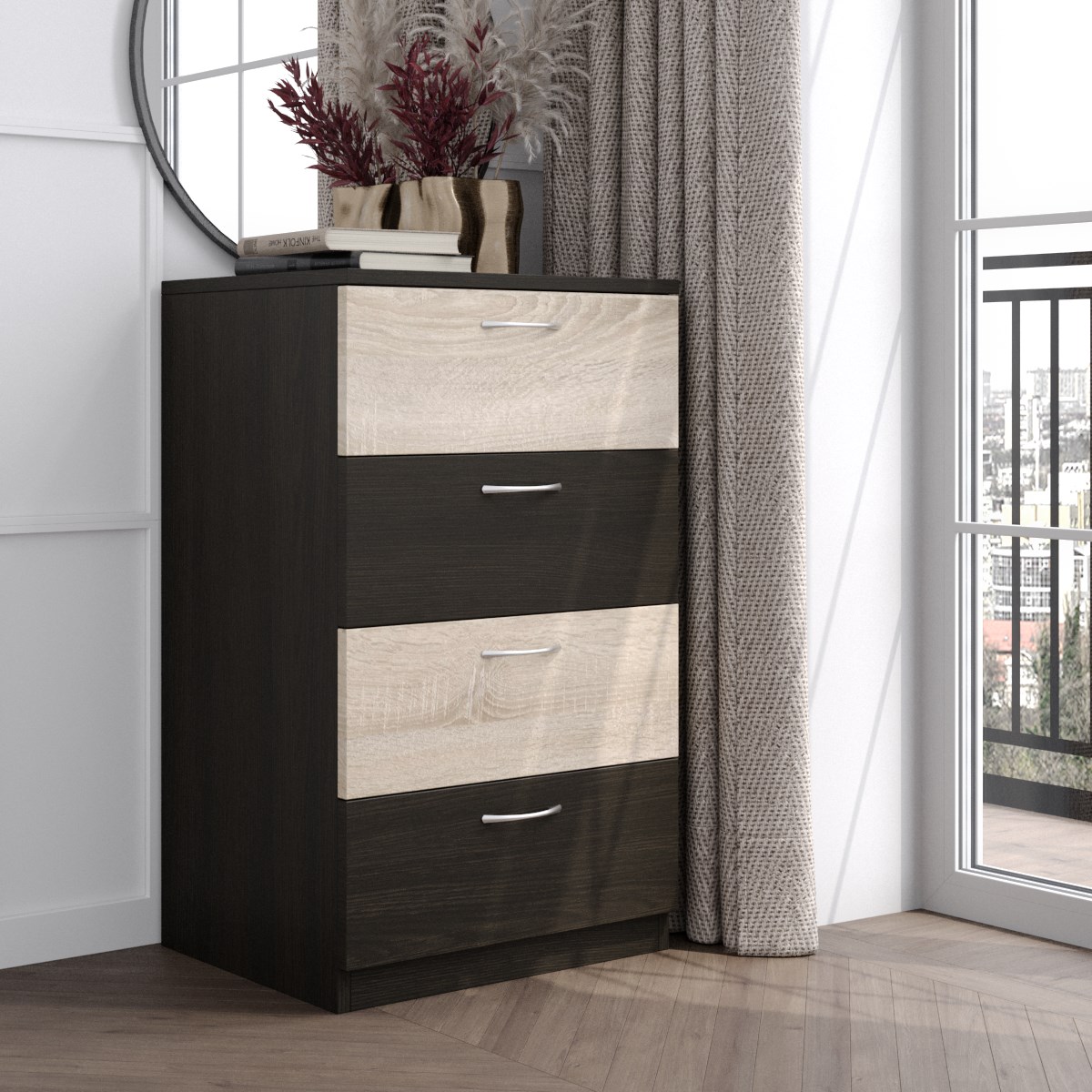 

Комод CИЧ 02К2 50x44x85 Венге\Дуб Сонома