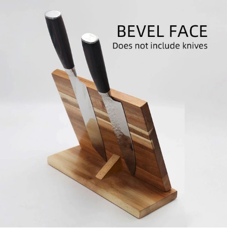 

Держатель магнитный настольный для ножей из натурального дерева Boussac bevel face