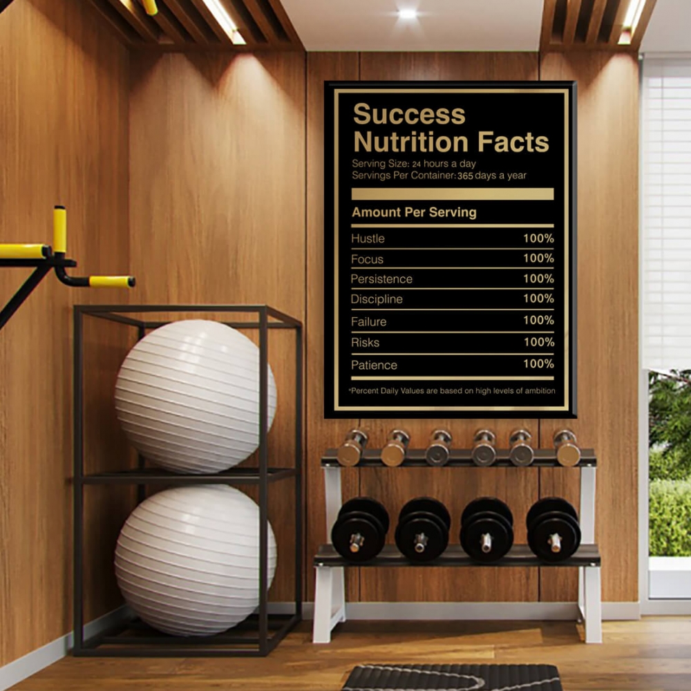 

Картина на холсте Мотивация Nutrition Facts 75х100 см.