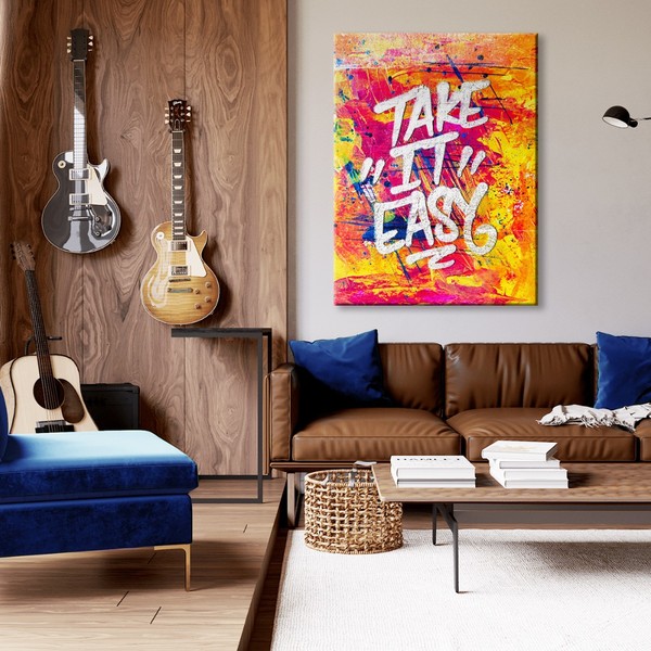 

Картина на холсте Мотивация Take It Easy 90х120 см.