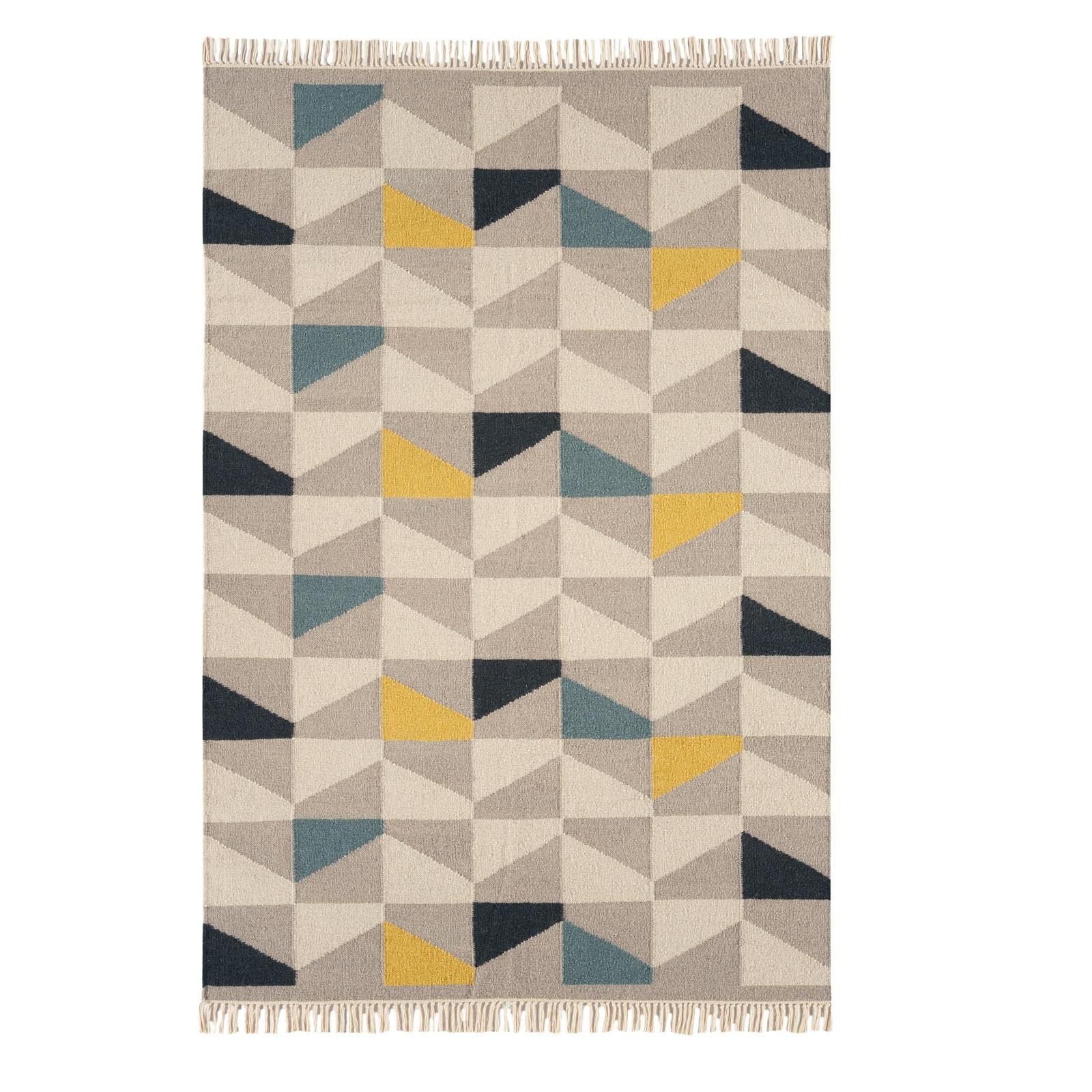 

Ковер Hackney Kelim Geo Mustard 120х170 см серый