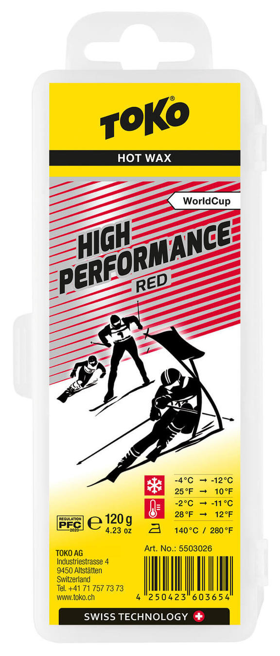 

Парафин с высоким содержанием фтору Toko, High Performance red 120 g