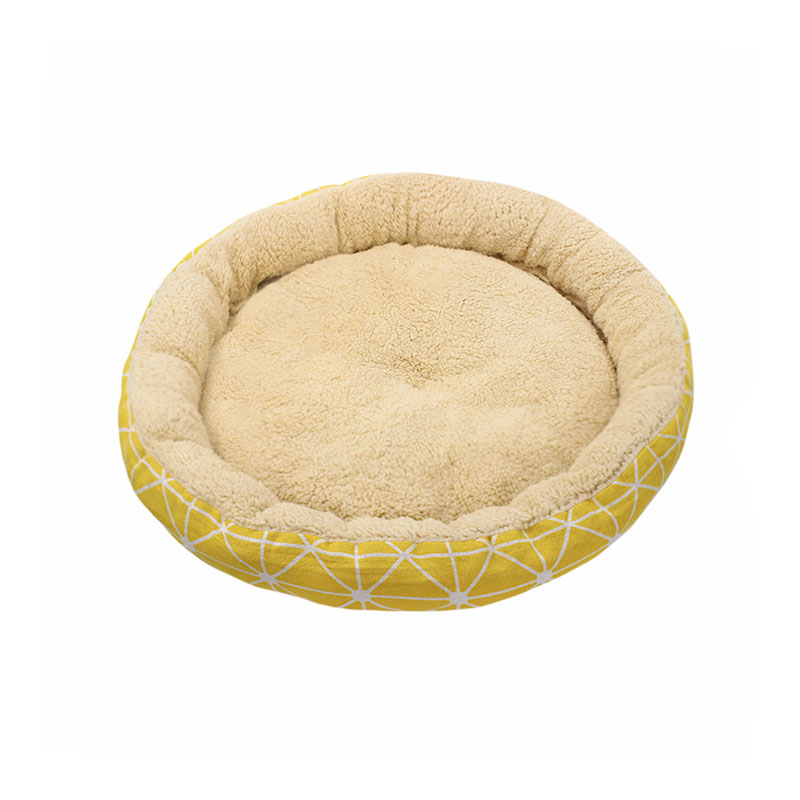 

Лежак для котов собак Taotaopets 511101 Yellow круглый 45*10 см