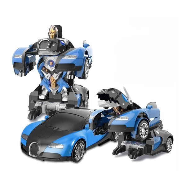 

Машинка трансформер Bugatti Robot Car Size 1:18 - Синяя:
