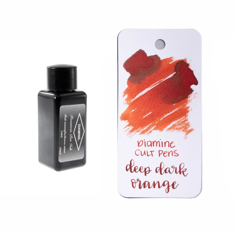 

Чернила для перьевых ручек насыщенных оттенков Diamine Ink 30 Deep Dark 30мл Deep Dark Orange Темно-оранжевый