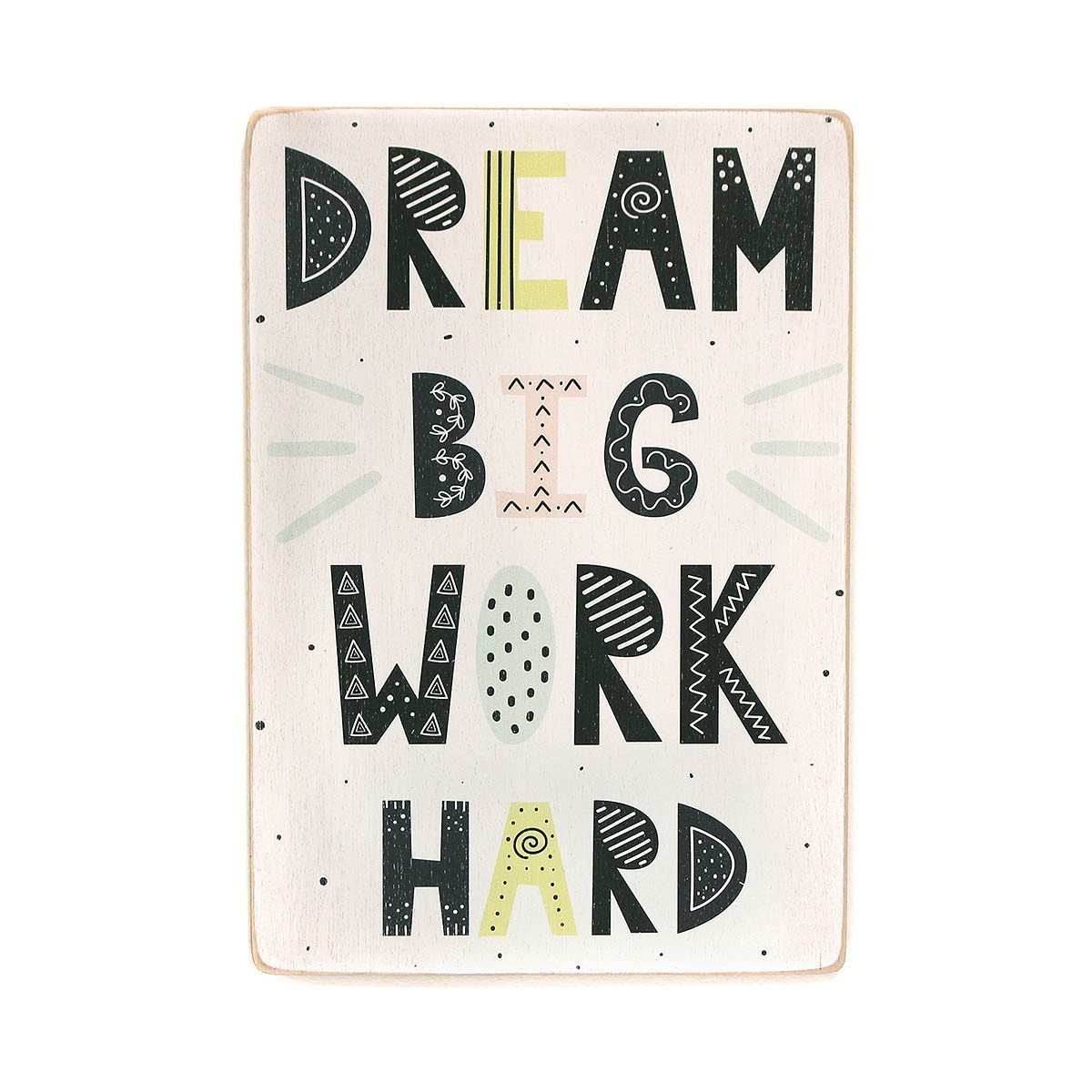 

Деревянный постер Wood Posters "Dream big work hard" (A2 формат, фанера)