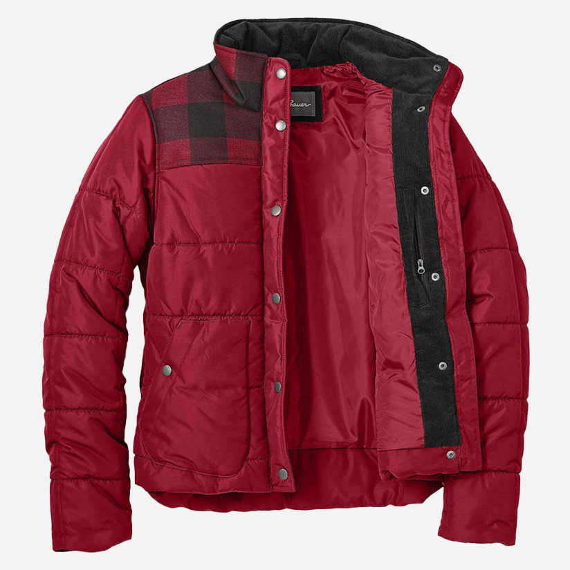 Акція на Куртка зимова коротка жіноча Eddie Bauer Boyfriend Jacket 3759SC M Червона від Rozetka