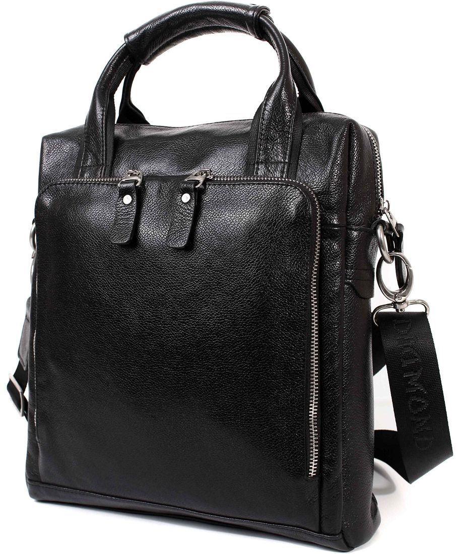 

Стильная вертикальная кожаная сумка Diamond 72-6006 black
