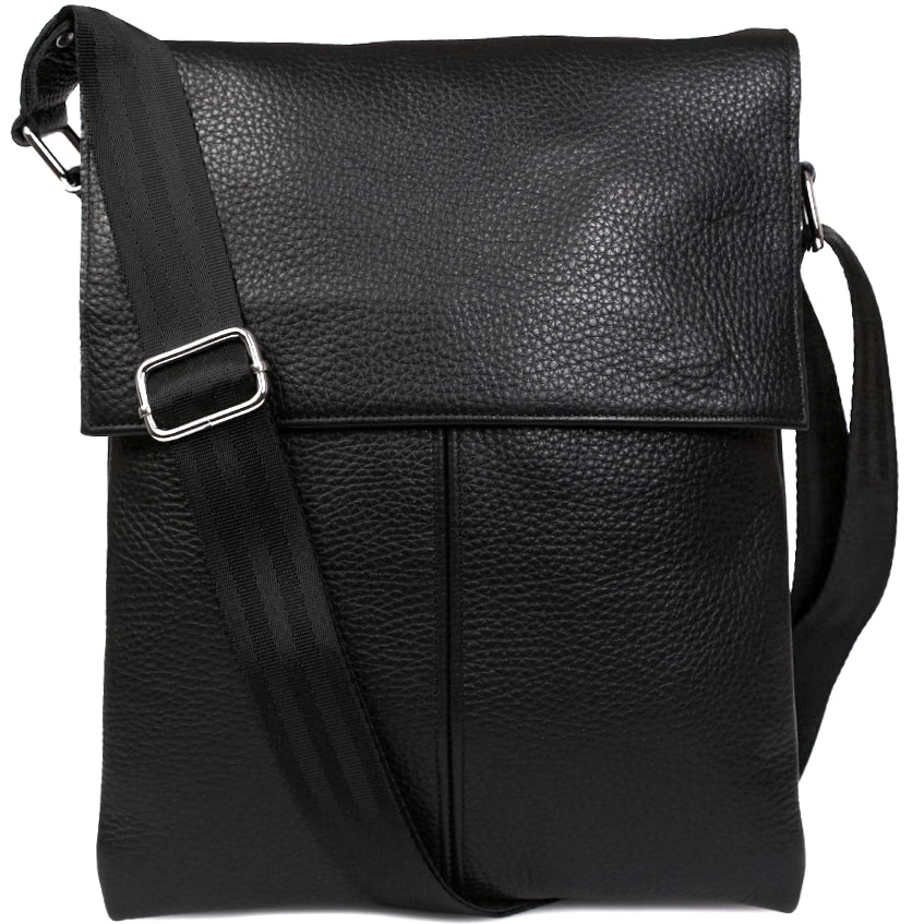 

Мужская кожаная сумка-планшетка Alvibag av-101black черная