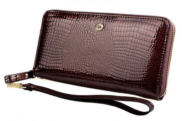 

Женский кожаный кошелек на молнии ST Leather 98241 Коричневый