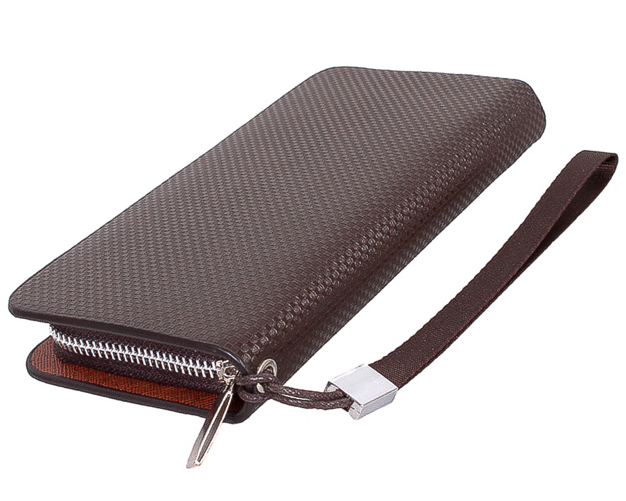 

Клатч кошелек на молнии JZ NV361-246DBROWN Коричневый