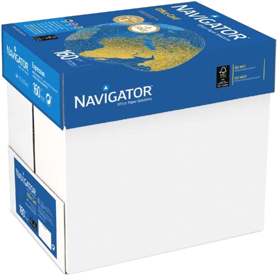 Акція на Набор бумаги офисной Navigator Office Card A4 160 г/м2 класс A 1250 листов Белой (5602024381384) від Rozetka UA