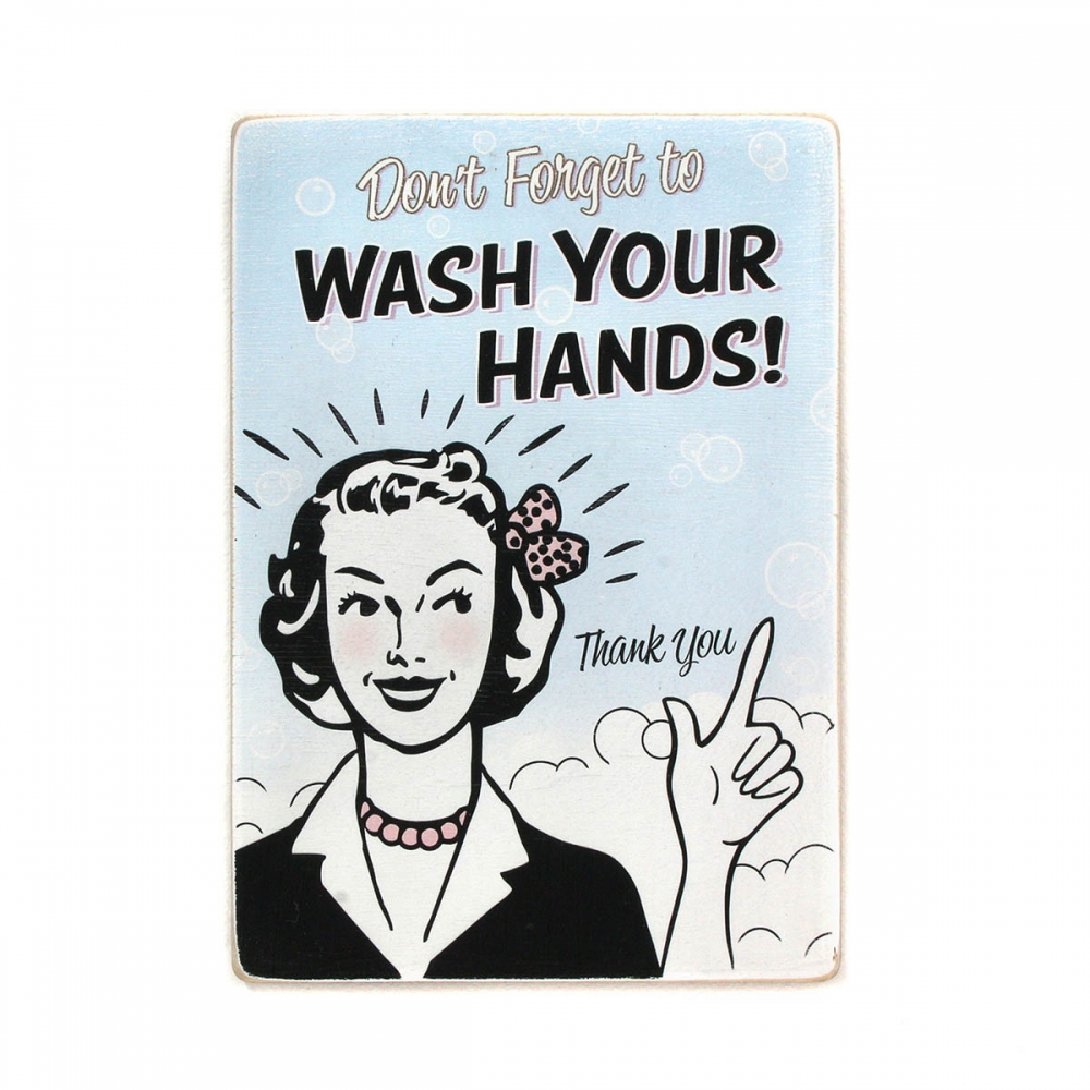 

Деревянный постер Юмор и цитаты Don’t forget to wash your hands. Thank you А2