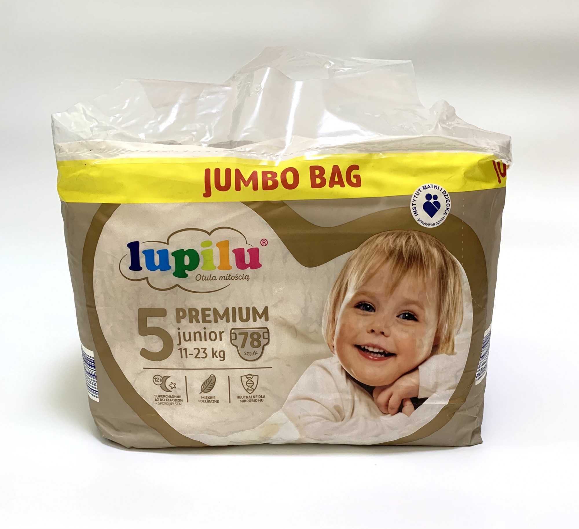 

Підгузники 5 розміру Lupilu premium Jumbo Bag 11-23 кг. 78 шт