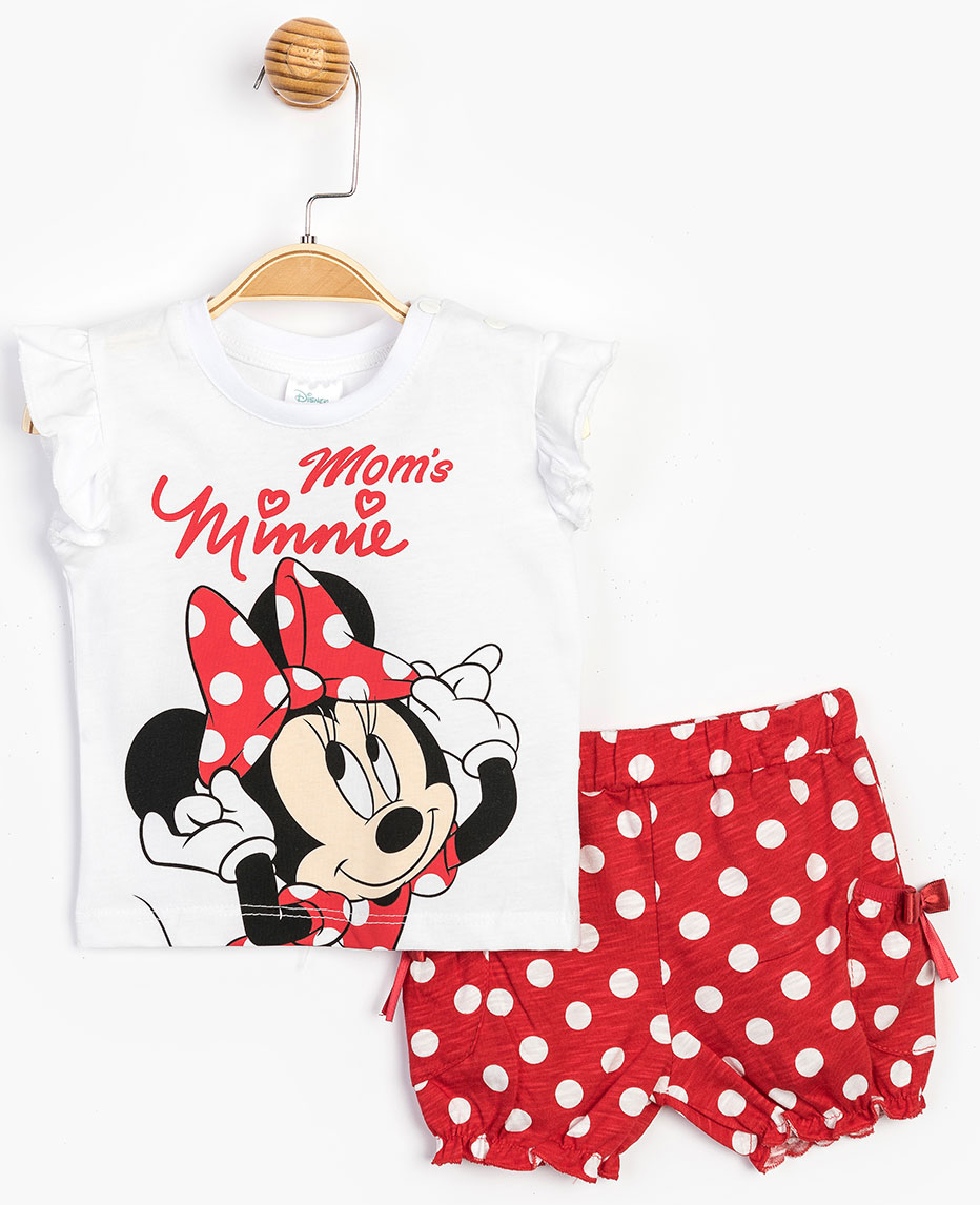 

Костюм (футболка + шорты) Disney Minnie Mouse MN15633 68-74 см Белый с красным