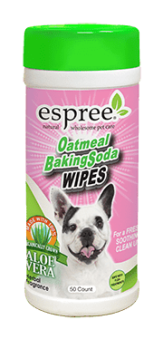 

Салфетки Espree Oatmeal Baking Soda Wipes с протеинами овса и пищевой содой для собак 50шт