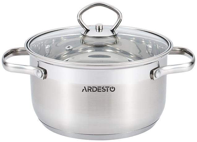 

Кастрюля Ardesto Gemini, стеклянная крышка, 2,3 л, нержавеющая сталь