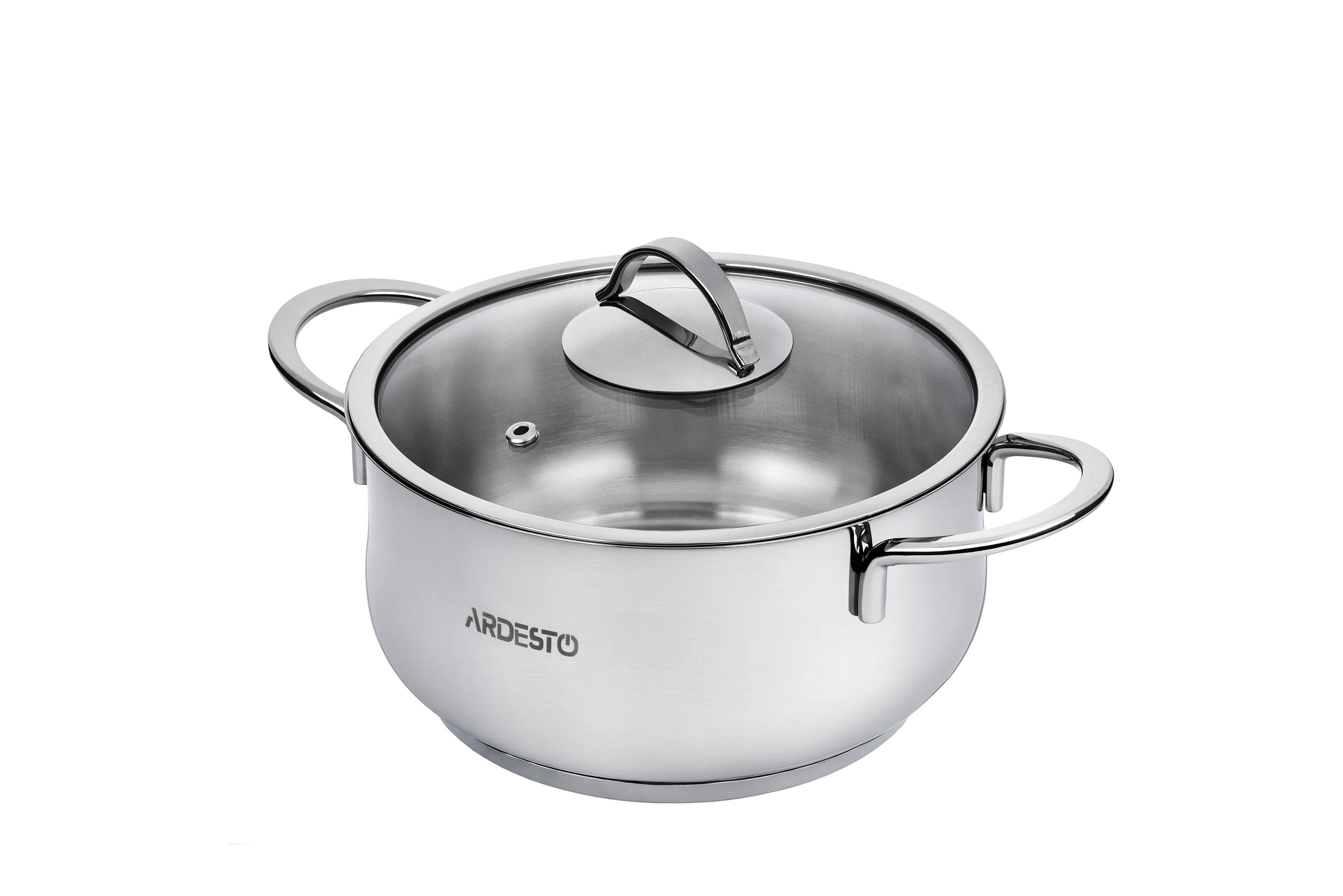 

Кастрюля Ardesto BLACK MARS, стеклянная крышка, 2.3 л, нержавеющая сталь