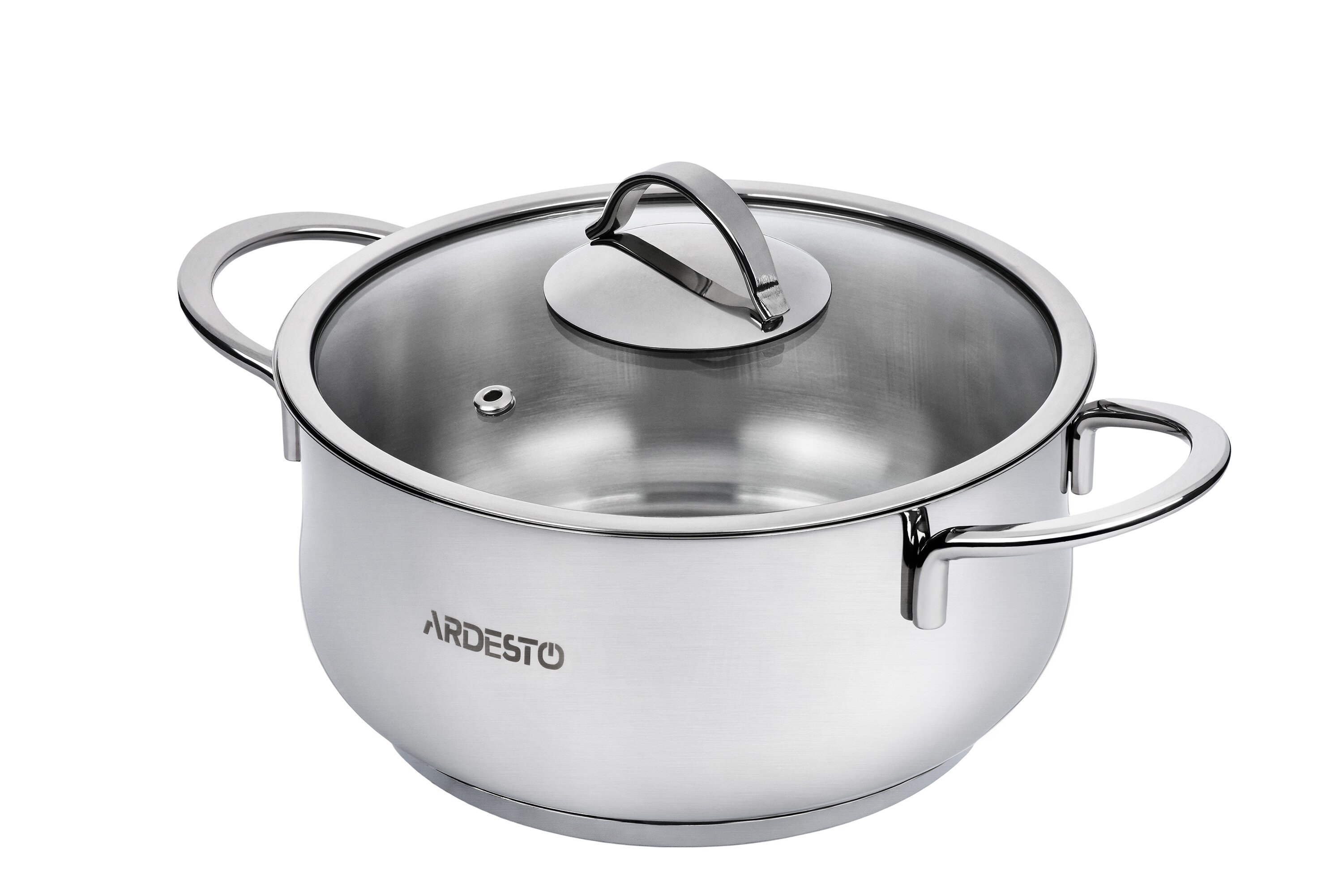 

Кастрюля Ardesto BLACK MARS, стеклянная крышка, 3 л, нержавеющая сталь