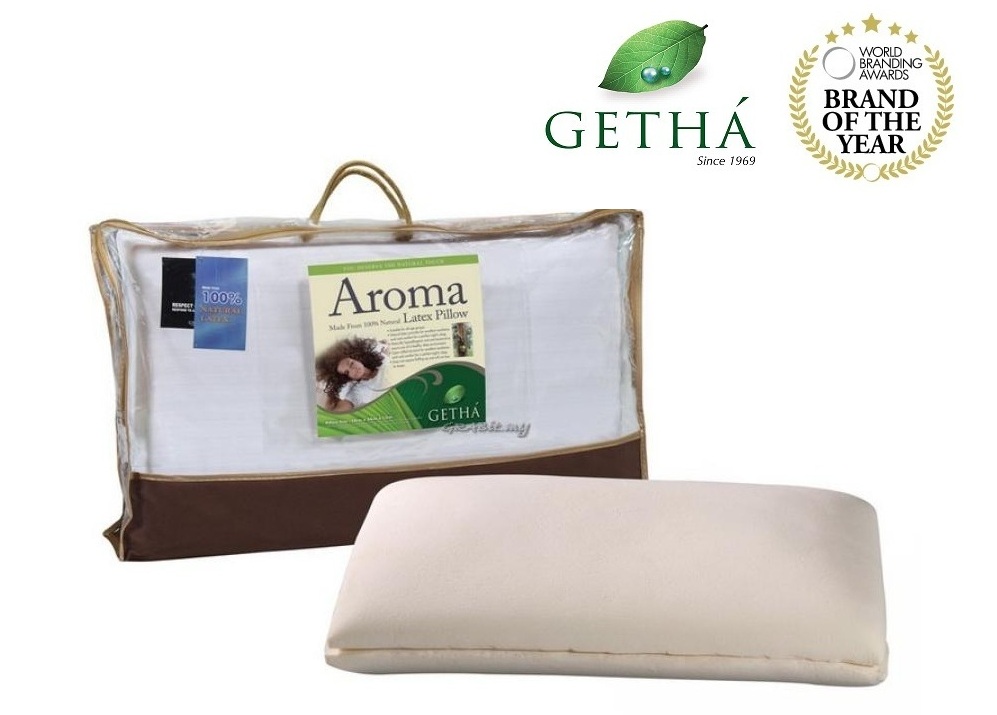 

Подушка классическая Getha Aroma из натурального латекса 58х34х13см