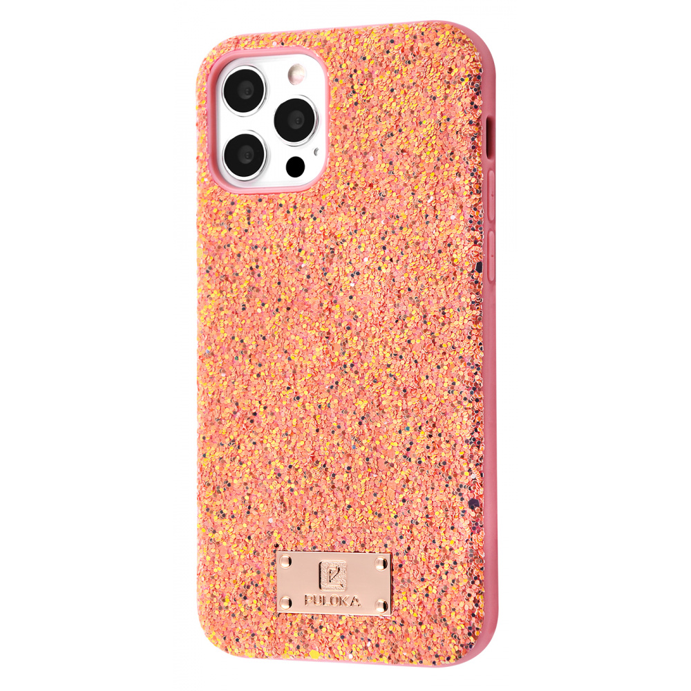 

Чехол с камнями и блёстками PULOKA PULOKA Macaroon iPhone 13 Pro rose gold Розовый Золотой