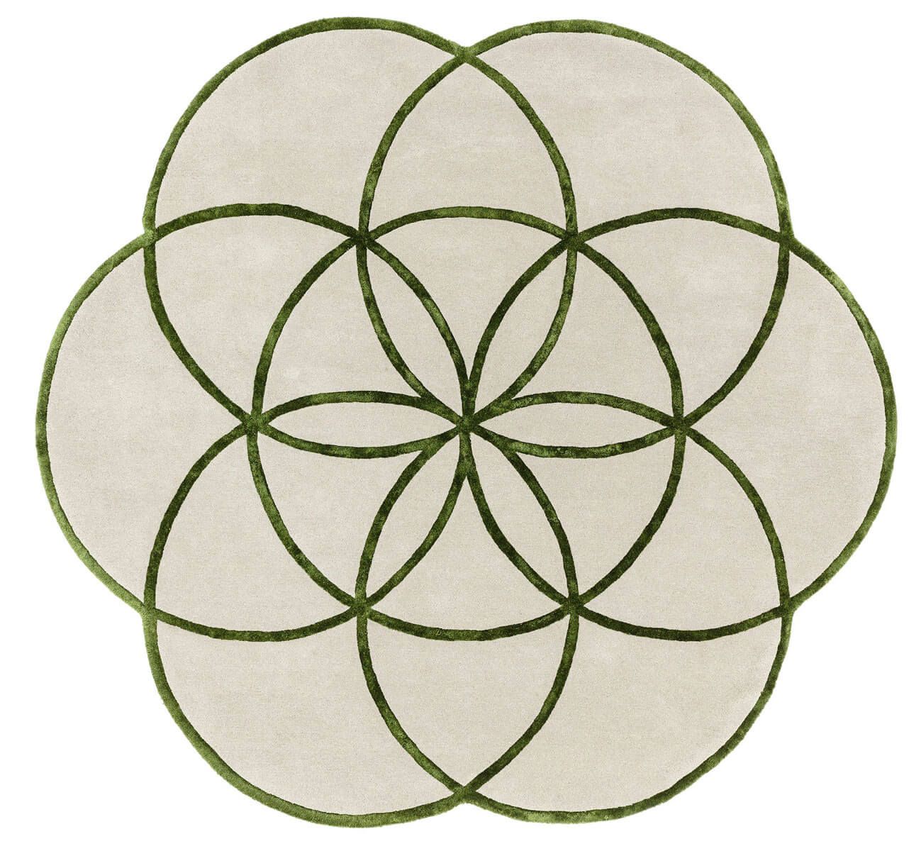 

Ковер Lotus Green 200х200 см Бежевый